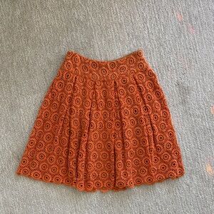 Moulinette Soeurs Vibrant Orange A-Line Skirt